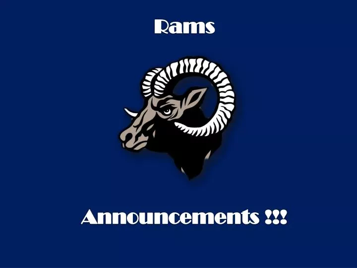 rams announcements