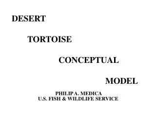 DESERT 	TORTOISE 			CONCEPTUAL 						MODEL