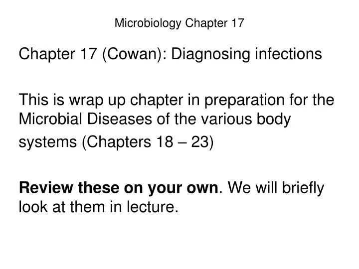 microbiology chapter 17