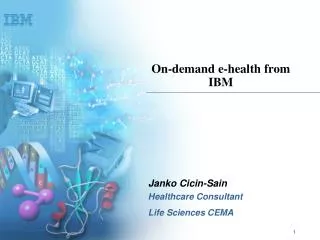 On-demand e-health fr o m IBM