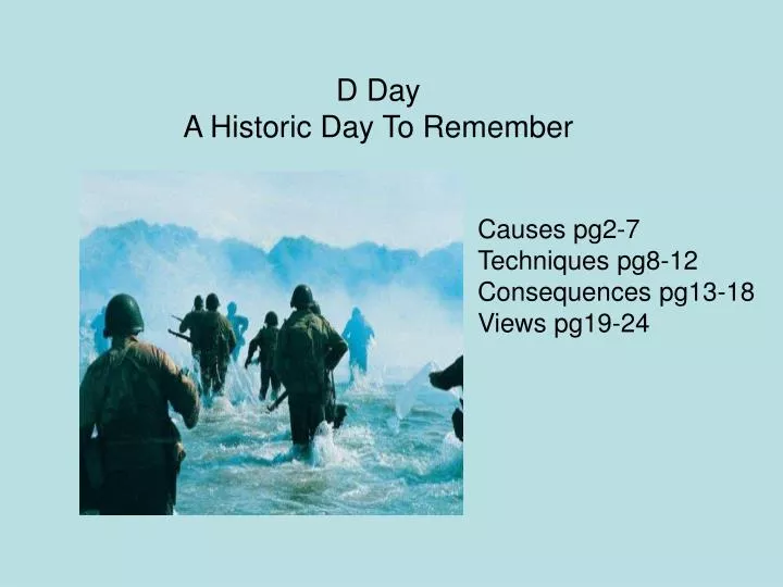 d day a historic day to remember