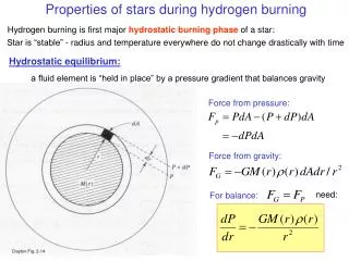 Properties of stars during hydrogen burning