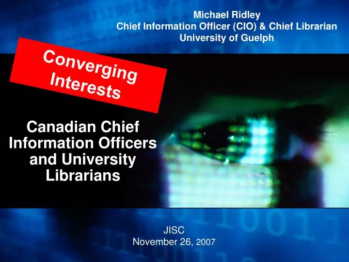 canadian chief information officers and university librarians