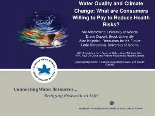 Water Quality and Climate Change: What are Consumers Willing to Pay to Reduce Health Risks?