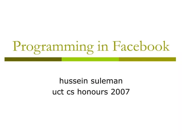 programming in facebook