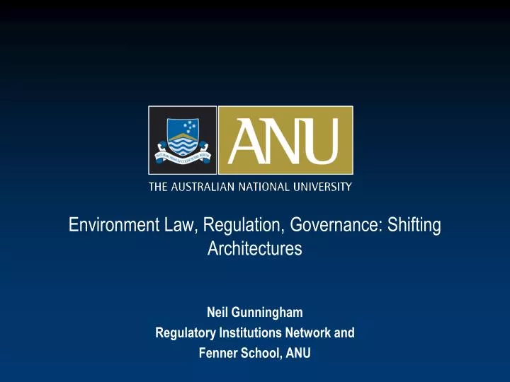 environment law regulation governance shifting architectures
