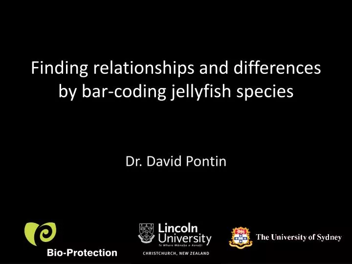 finding relationships and differences by bar coding jellyfish species