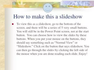 How to make this a slideshow