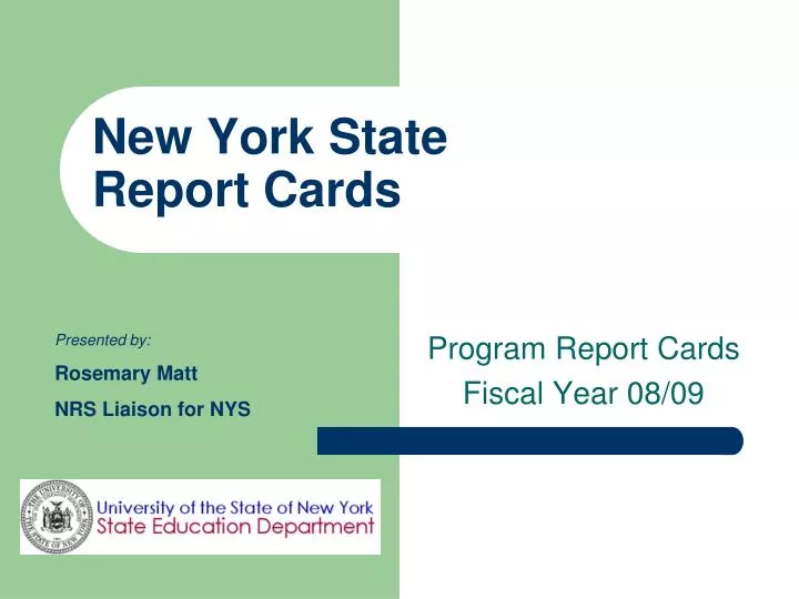 new york state report cards