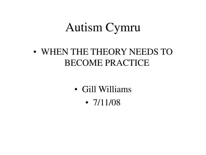 autism cymru