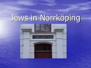 Jews in Norrköping