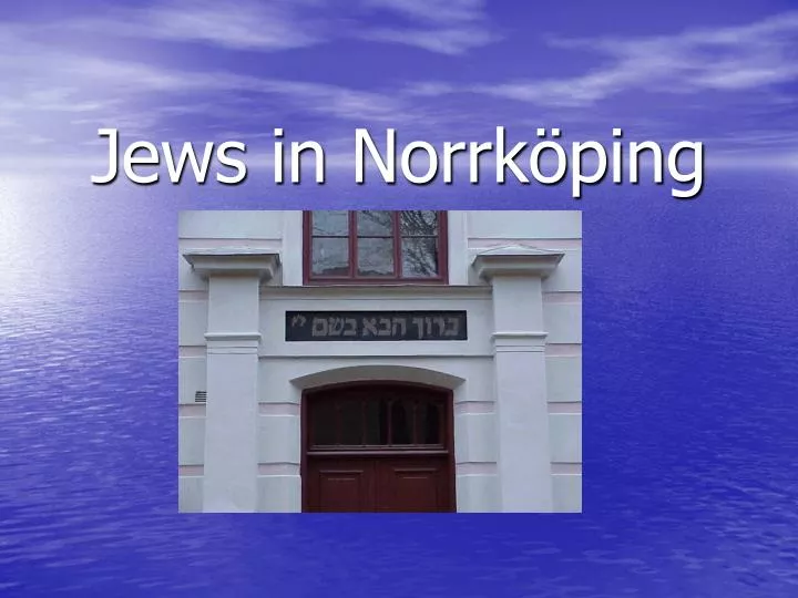 jews in norrk ping