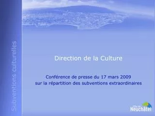 direction de la culture