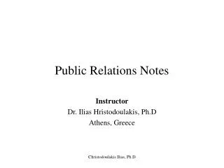 Public Relations Notes