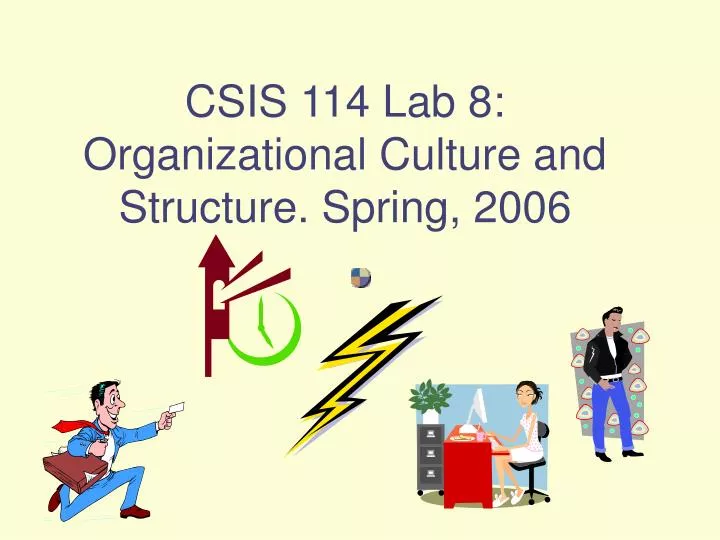 csis 114 lab 8 organizational culture and structure spring 2006
