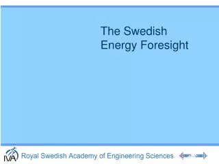 The Swedish Energy Foresight
