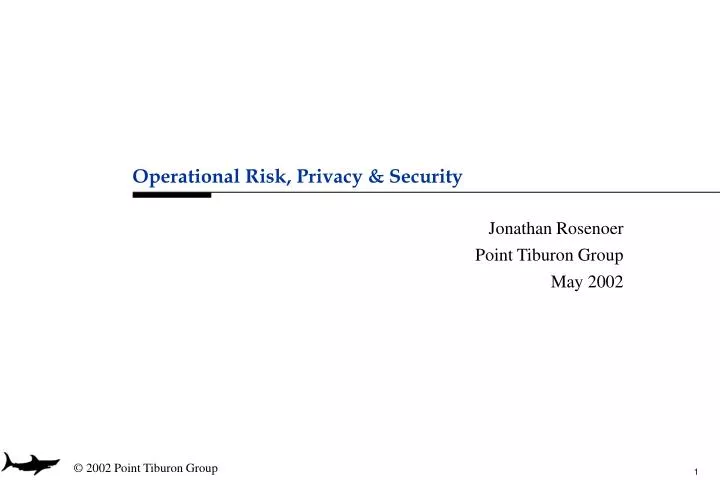 operational risk privacy security