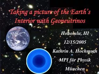 Taking a picture of the Earth’s Interior with Geoneutrinos