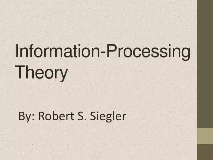 information processing theory
