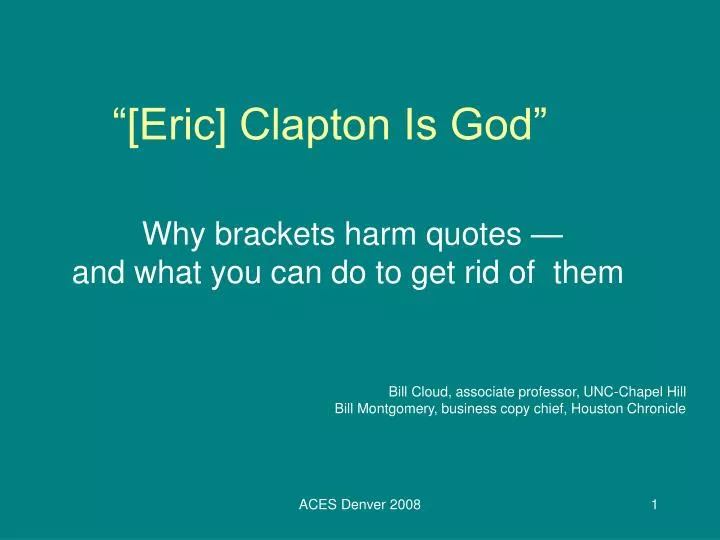 eric clapton is god