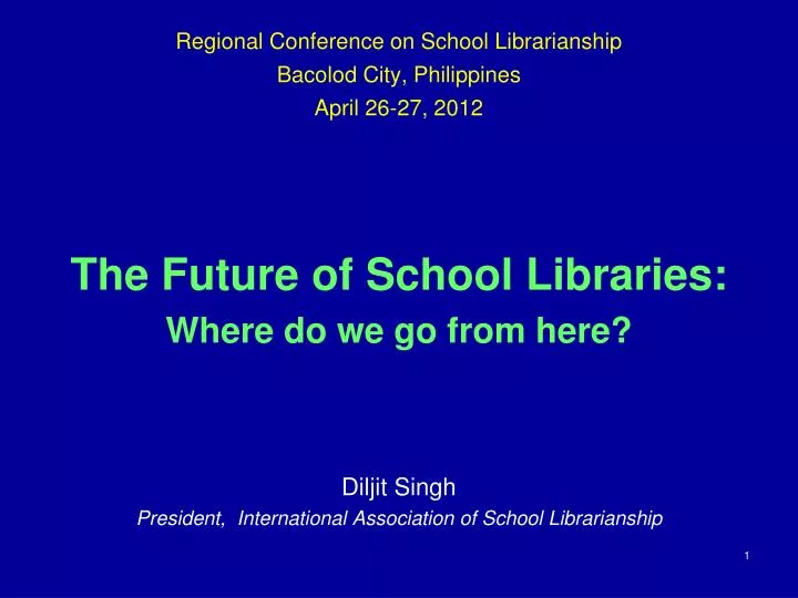 regional conference on school librarianship bacolod city philippines april 26 27 2012