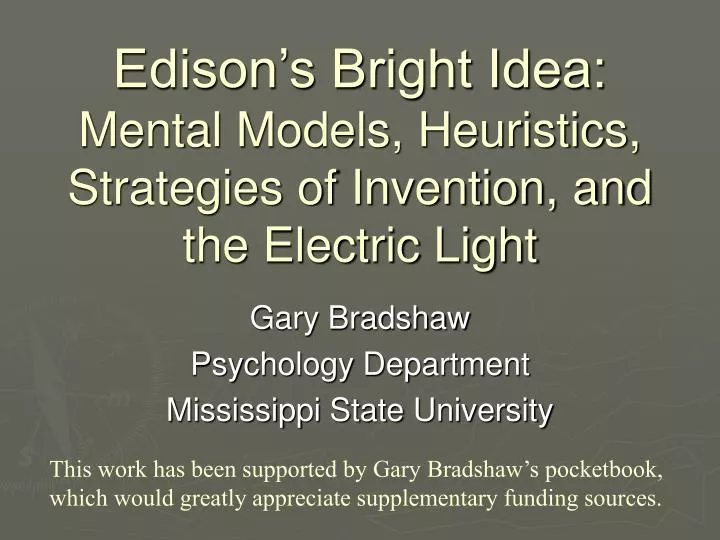 edison s bright idea mental models heuristics strategies of invention and the electric light