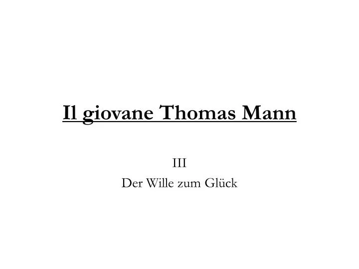 il giovane thomas mann