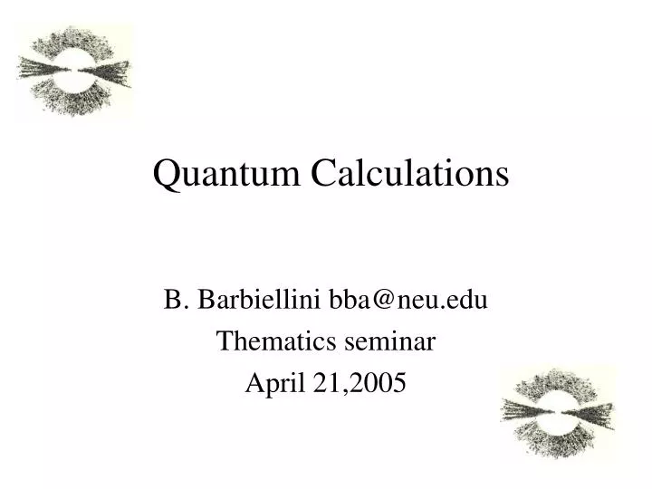 quantum calculations