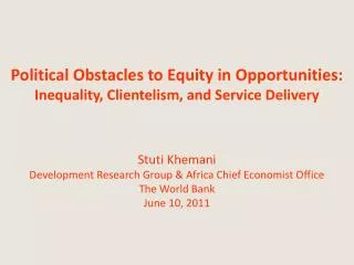 Inequality, Institutions, and Service Delivery