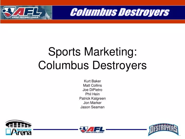 sports marketing columbus destroyers