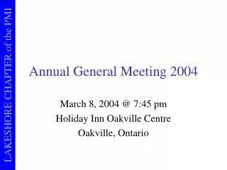 Annual General Meeting 2004
