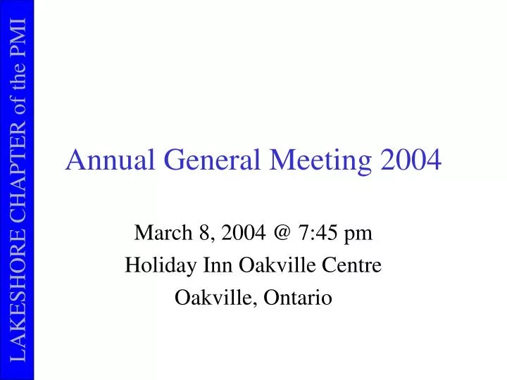 annual general meeting 2004
