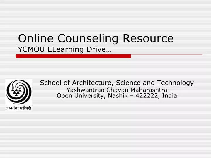 online counseling resource ycmou elearning drive
