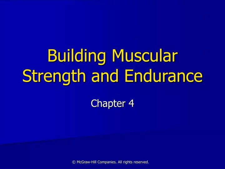 building muscular strength and endurance
