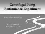 Centrifugal Pump Performance Experiment - slide 1