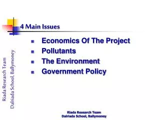 4 Main Issues