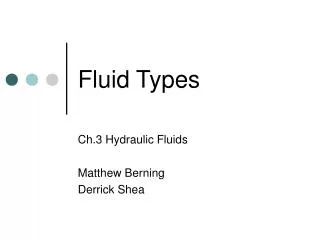 Fluid Types