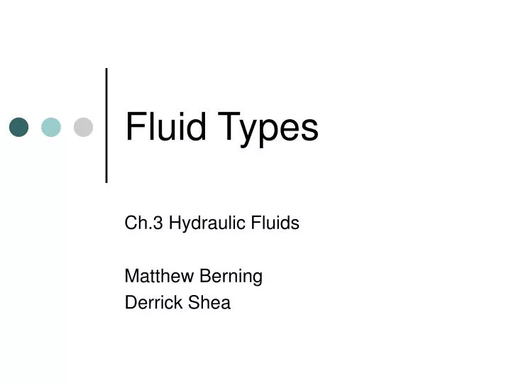 fluid types
