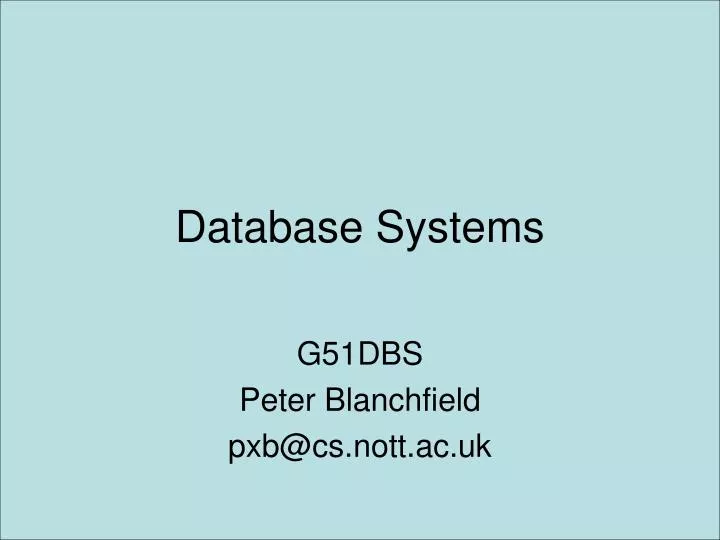 database systems