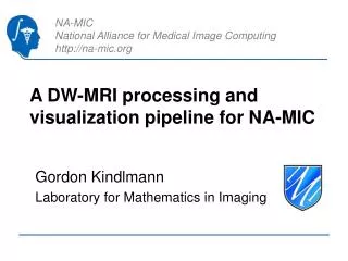A DW-MRI processing and visualization pipeline for NA-MIC