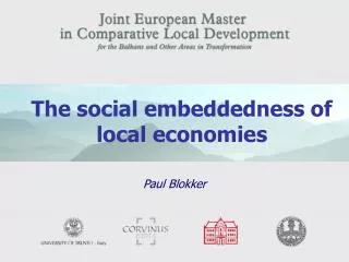 The social embeddedness of local economies