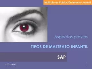 aspectos previos tipos de maltrato infantil