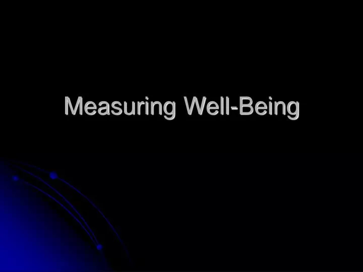 measuring well being