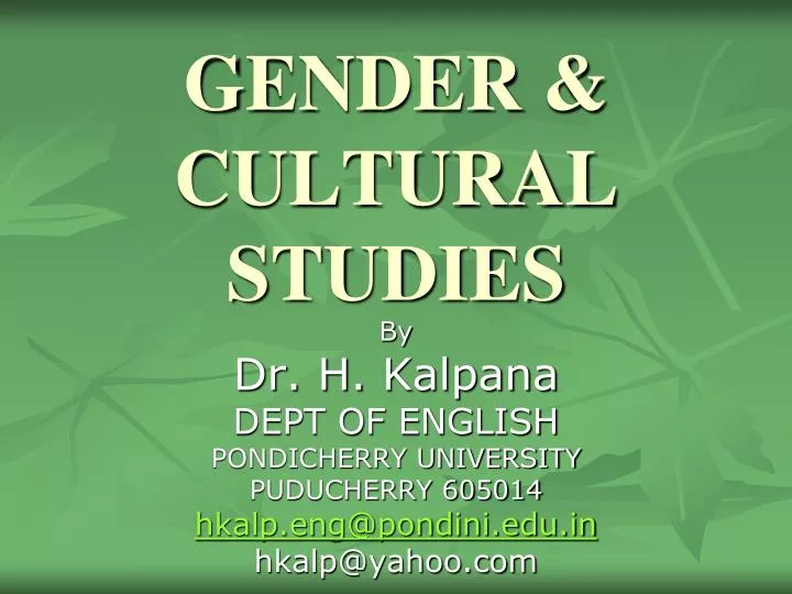 gender cultural studies
