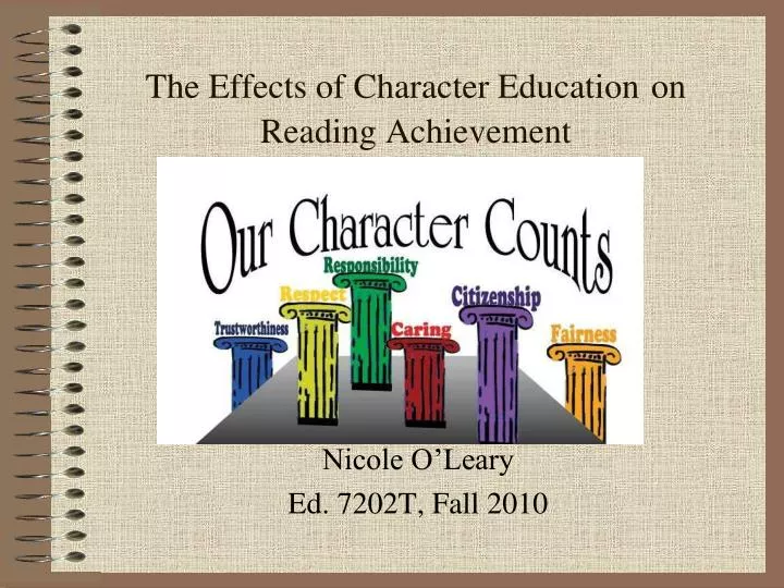 the effects of character education on reading achievement