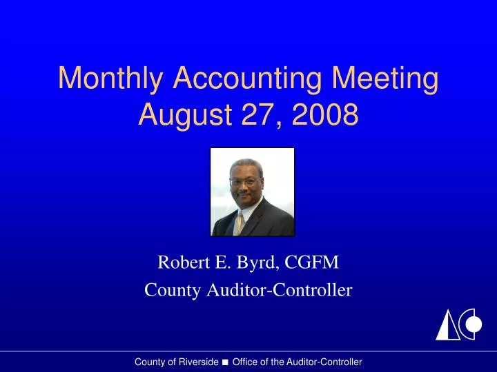 monthly accounting meeting august 27 2008