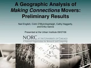 A Geographic Analysis of Making Connections Movers: Preliminary Results