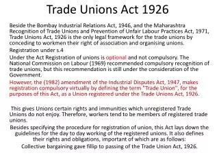 Trade Unions Act 1926