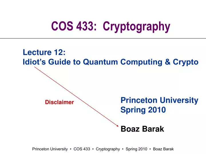 cos 433 cryptography
