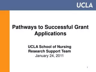 Pathways to Successful Grant Applications